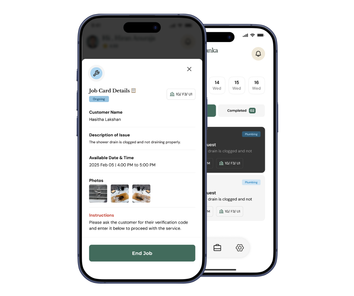 Maintainer App Interface