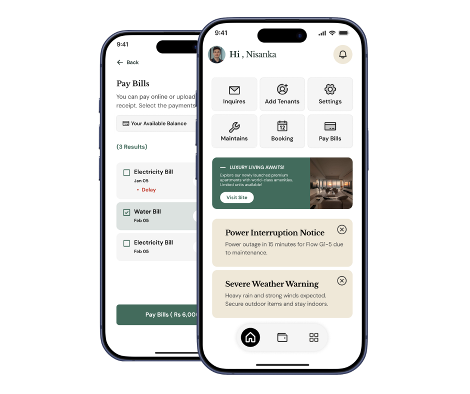 Resident App Interface